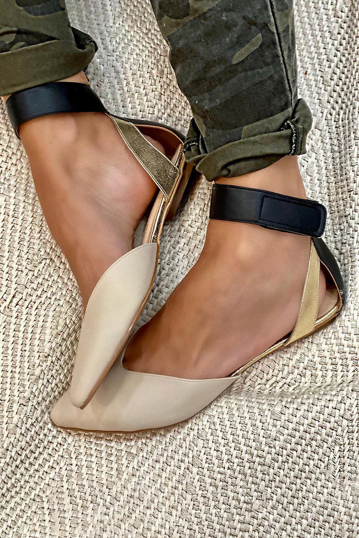 Women's sleek pointed toe ballet flats in black, perfect for everyday wear & comfortable slip-on style.