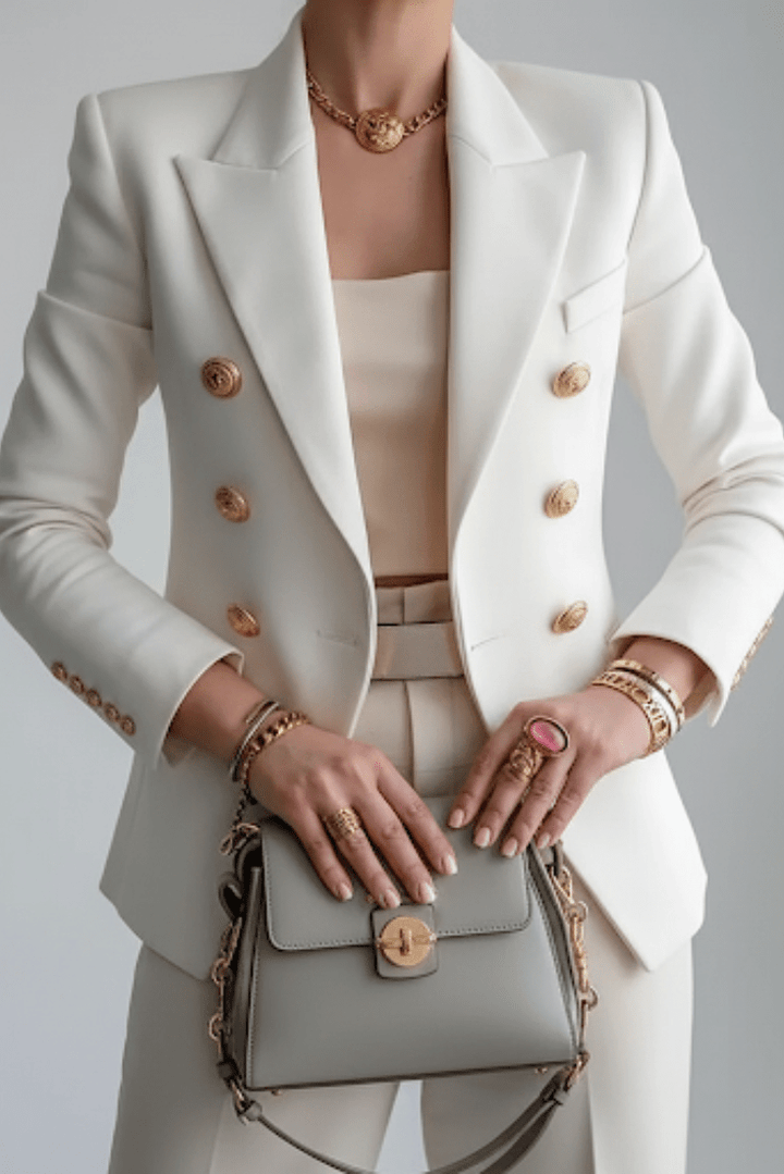 Women's sleek tailored blazer for office wear, perfect for a professional and confident look.