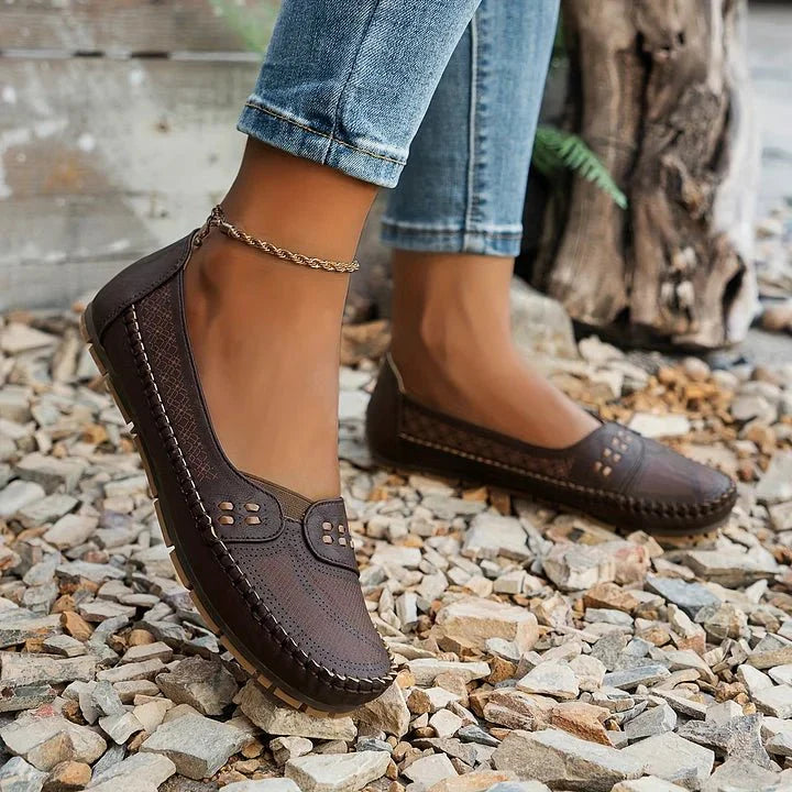 Women's comfortable slip-on loafers, perfect as breathable flats for casual everyday wear.