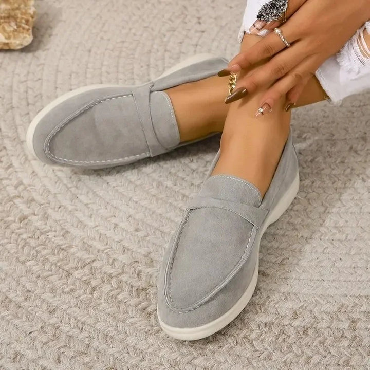 Cushioned insole women's slip-on loafers, perfect for all-day office & casual comfort.
