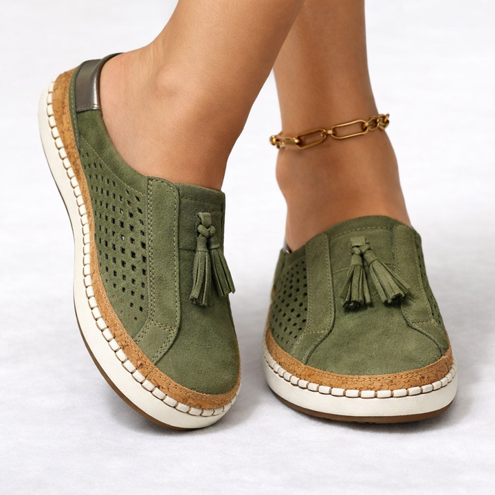 Women's slip-on orthopedic shoes, breathable & lightweight, with arch support for all-day comfort & walking.