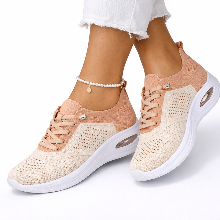 Comfortable women's orthopedic slip-on sneakers with arch support, perfect for daily wear & easy walking. Lightweight.