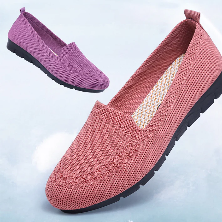 Easy-on women's slip-on shoes, ideal for casual comfort, lightweight design, and arch support.
