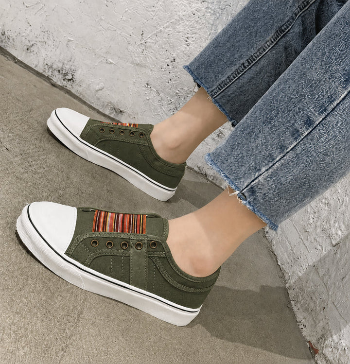 Stylish women's slip-on sneakers with breathable design, perfect for summer comfort & everyday casual fashion.
