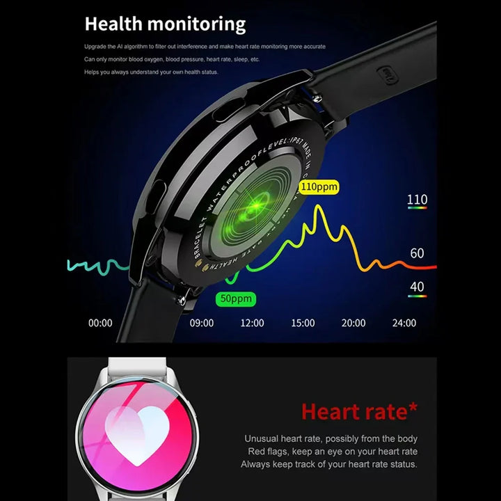 Elegant beige women's smartwatch Lumea Active, stylish tech with health tracking & fitness features.