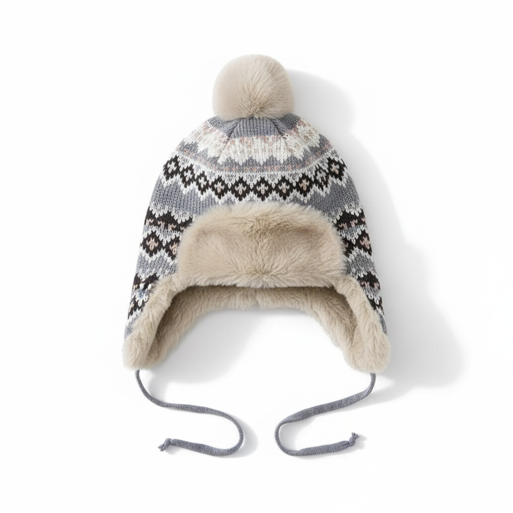 Women's cozy winter SnugHat beanie with ear protection, a perfect fashion accessory for snowy conditions