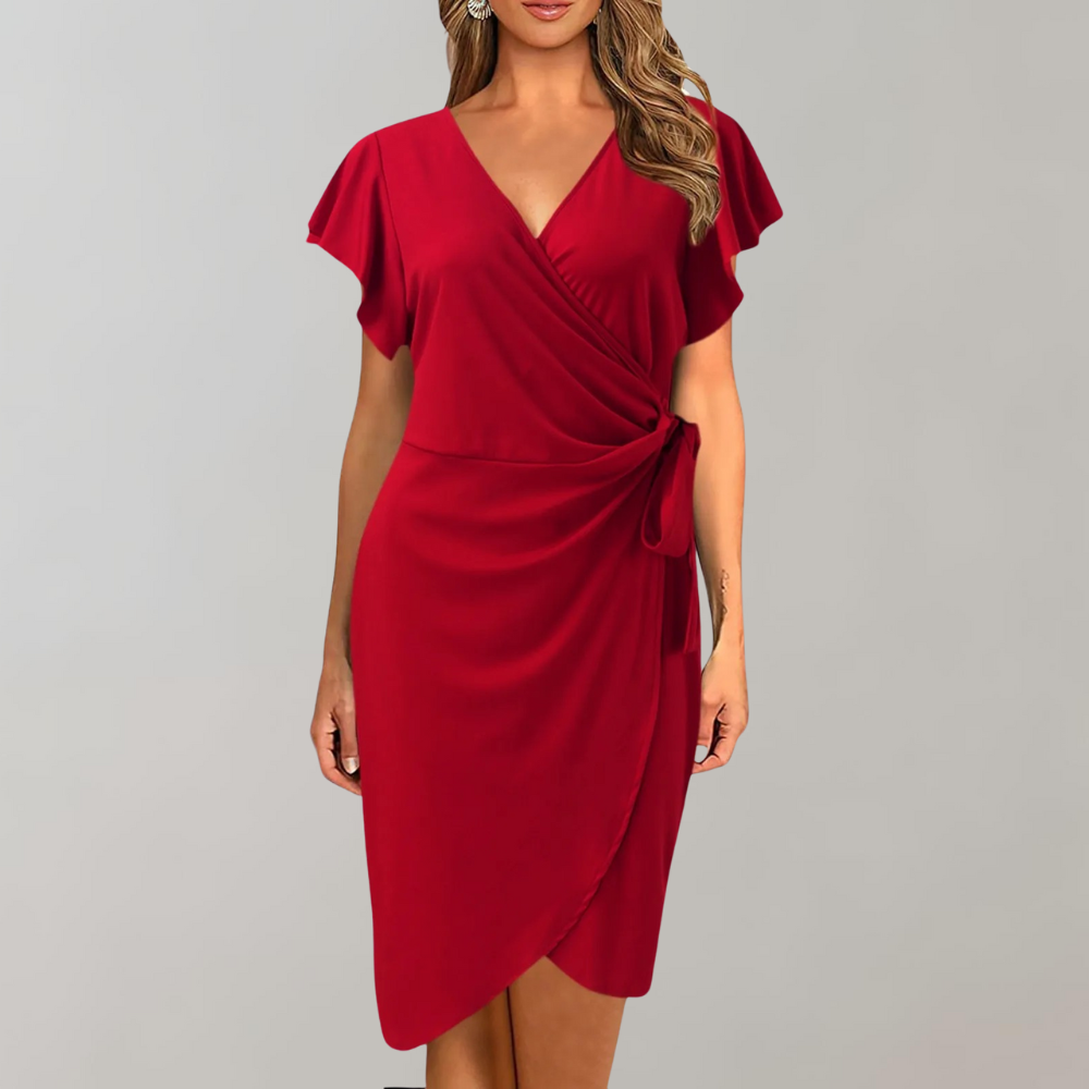 Casual & elegant Sofia women's summer dress. Lightweight, breezy short sleeve, knee-length for ultimate comfort.