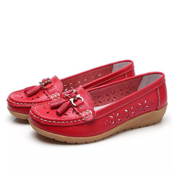 Women's everyday moccasin sandals, featuring a soft breathable design and arch support.