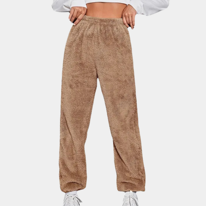 Relaxed fit women's lounge pants. Soft & comfortable casual wear for home or everyday errands. Stylish and cozy.