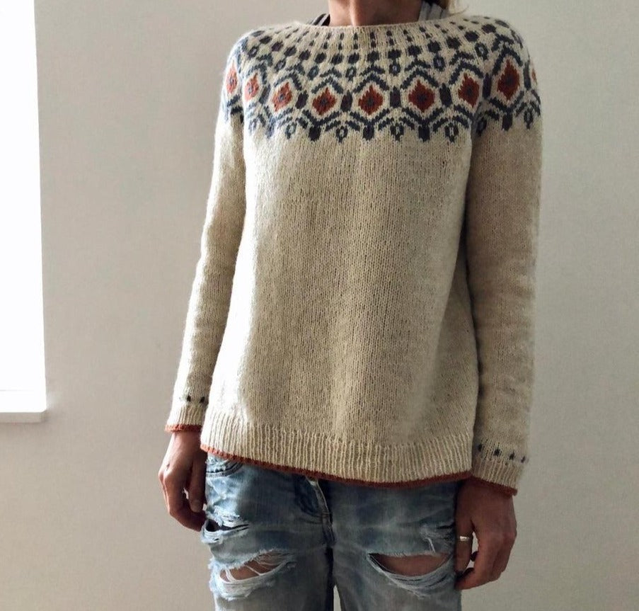 Soft autumn magic sweater for women, a cozy long sleeve knitted top for casual & elegant wear.