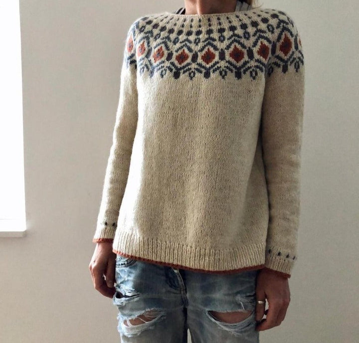 Soft autumn magic sweater for women, a cozy long sleeve knitted top for casual & elegant wear.