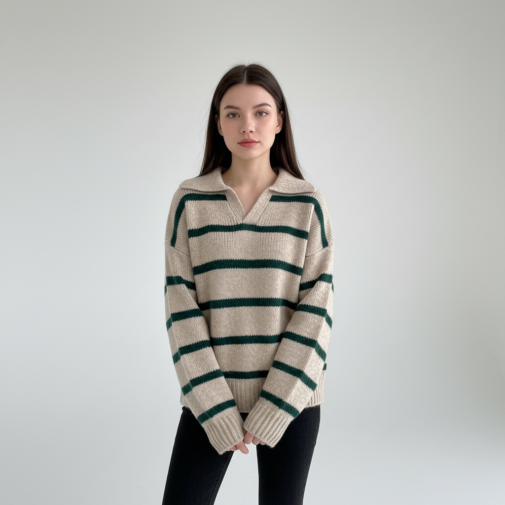 Warm women's winter knit cardigan, a soft and comfortable piece for casual wear.