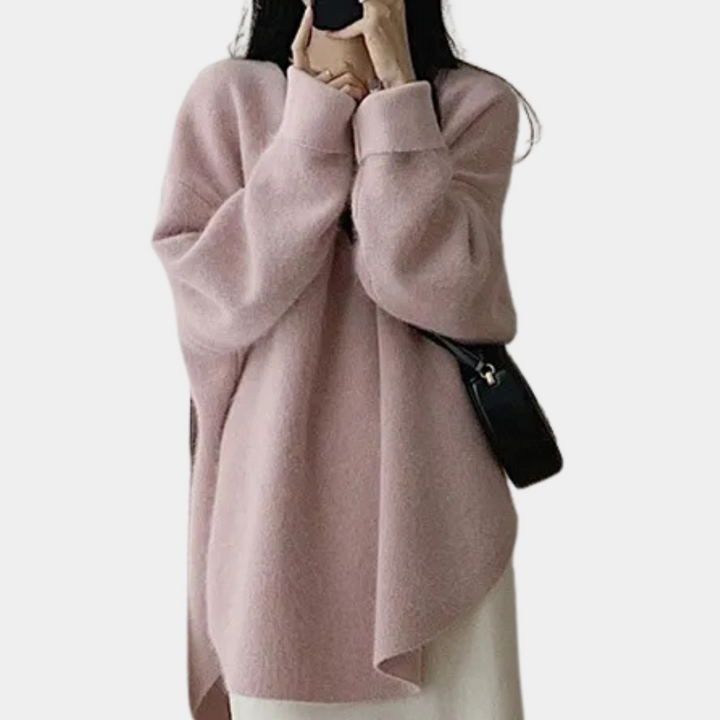 Women's soft knitted sweater, comfortable and warm, perfect for casual winter fashion.
