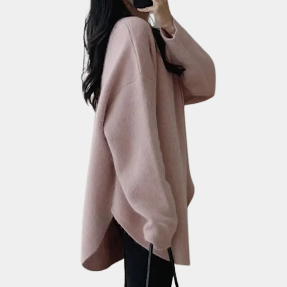 Cozy women's knitted pullover sweater, featuring a stylish design for everyday comfort.