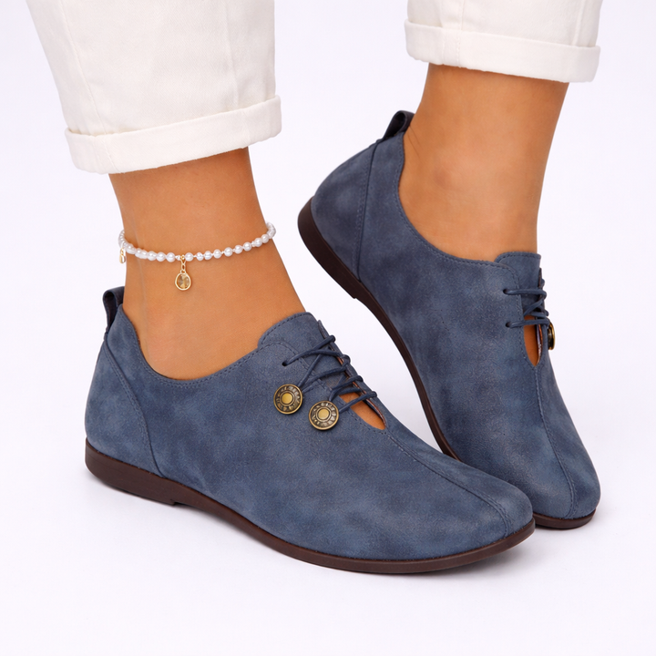 Women's soft orthopedic comfort loafers. Stylish slip-on casual shoes with cushioned soles for everyday wear.