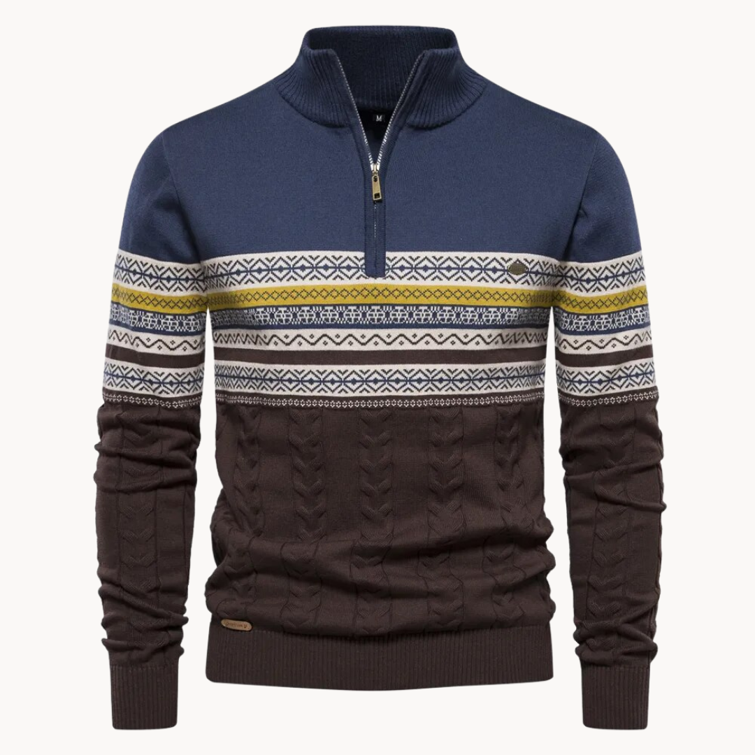 Women's Soho Pullover Zip Sweater: a cozy, stylish long-sleeve top with half-zip and fall/winter knit.