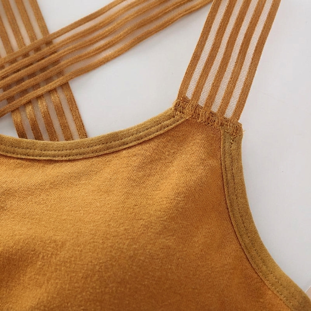 Sophie high impact sports bra for women, side view, showing strong support & comfortable fit.