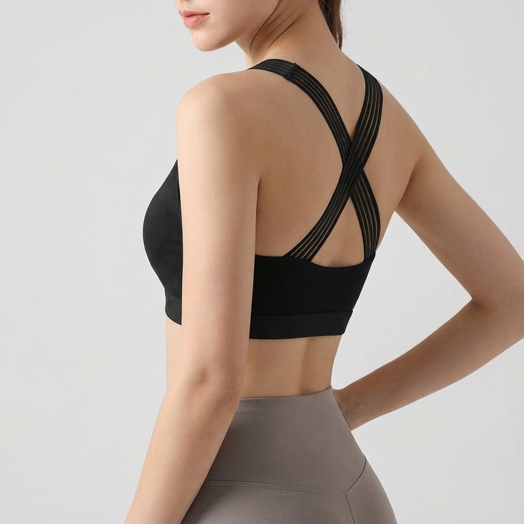 Women's activewear: Sophie high impact sports bra in a vibrant color, ergonomic design for fitness.