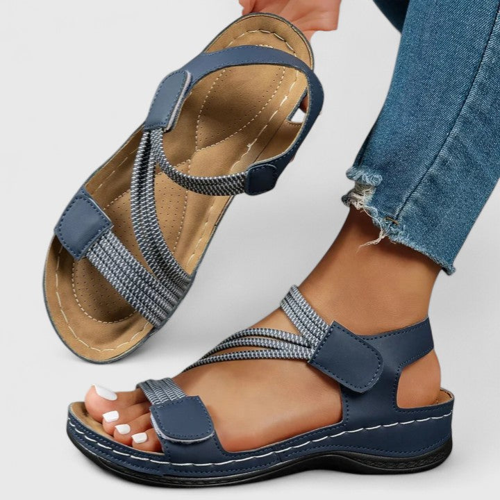 Women's sophisticated sandals with arch support, designed for posture correction and pain relief.
