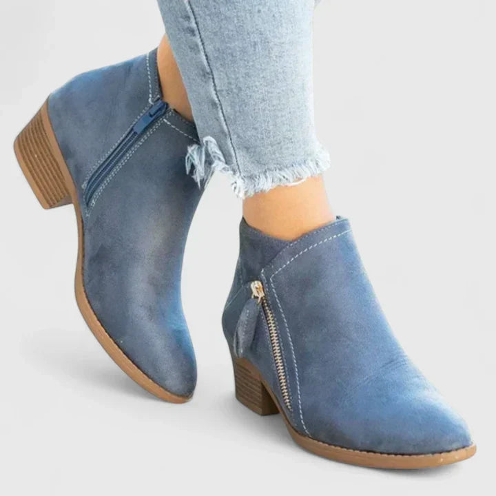 Women's all-weather waterproof zipper boots, sophisticated and comfortable.