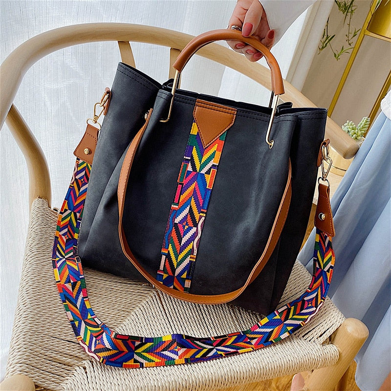 Women's spacious PU leather everyday tote bag, perfect for work or travel. Stylish & durable shoulder bag.