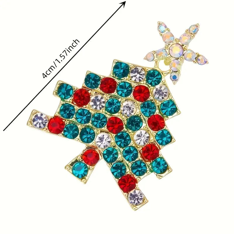Glittering women's Christmas tree jewelry, stylish dangle earrings for all your holiday events.