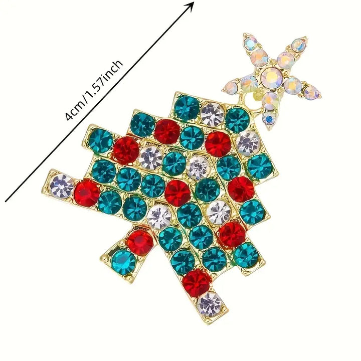 Glittering women's Christmas tree jewelry, stylish dangle earrings for all your holiday events.