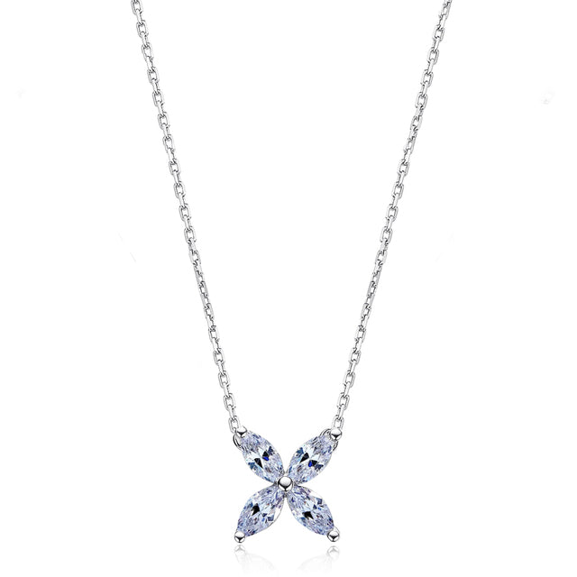 Women's sparkling moissanite eye necklace. Elegant gemstone pendant with full cut moissanite. Fine jewelry.