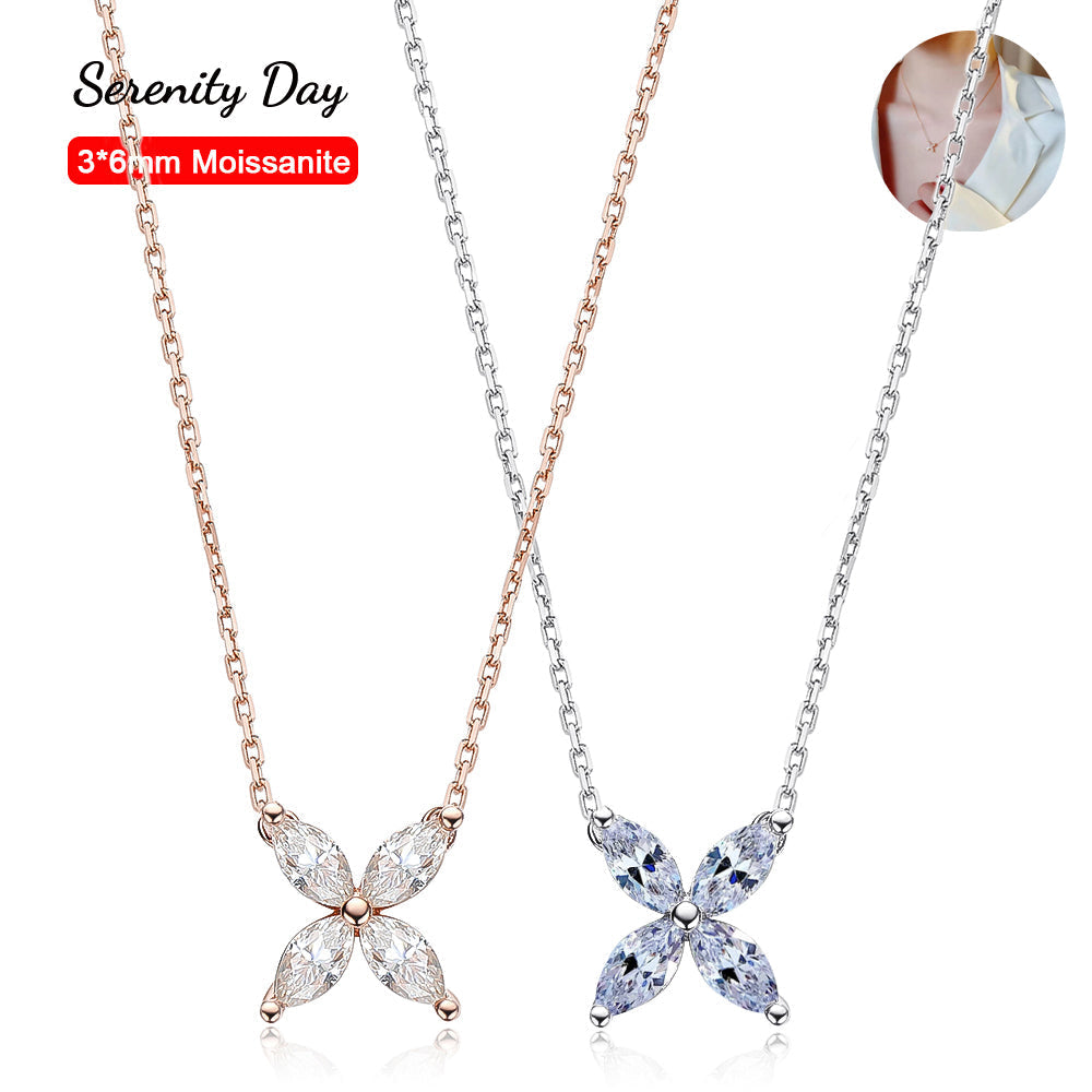 Shimmering women's moissanite eye necklace. A captivating full cut gemstone pendant, elegant and sparkling.