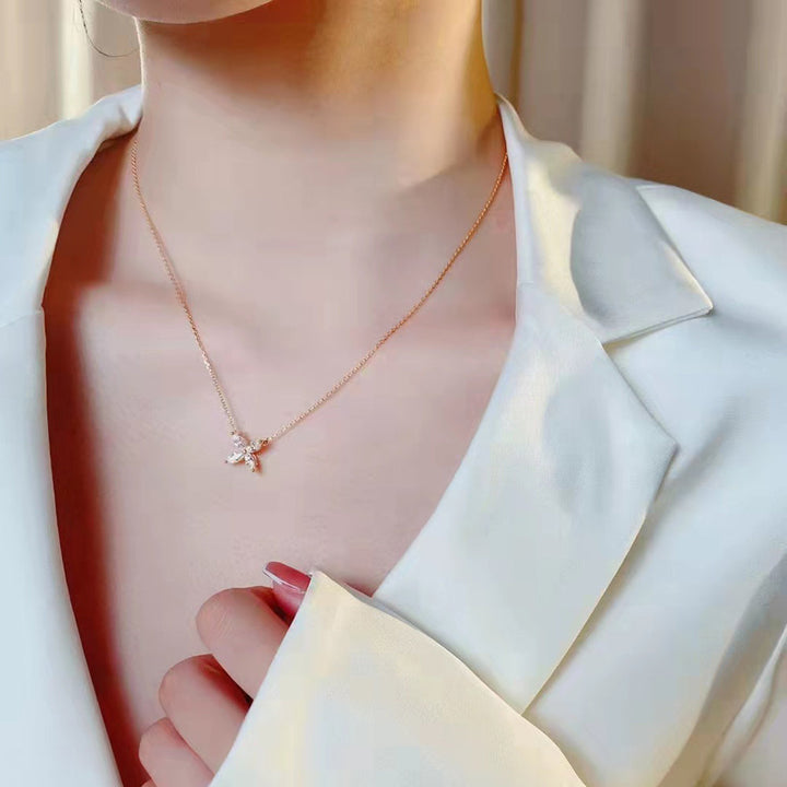Gift-ready women's moissanite eye necklace. Sparkling full cut gemstone pendant, elegant and exquisite fine jewelry.