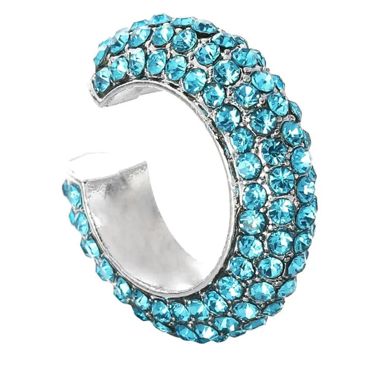 Fashion accessory: Women's dazzling crystal ear cuff, pavé design, easy to wear.