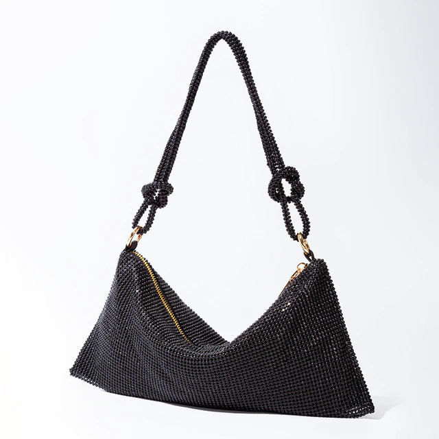 Shimmering women's rhinestone evening clutch, a perfect party accessory & glamorous handbag.