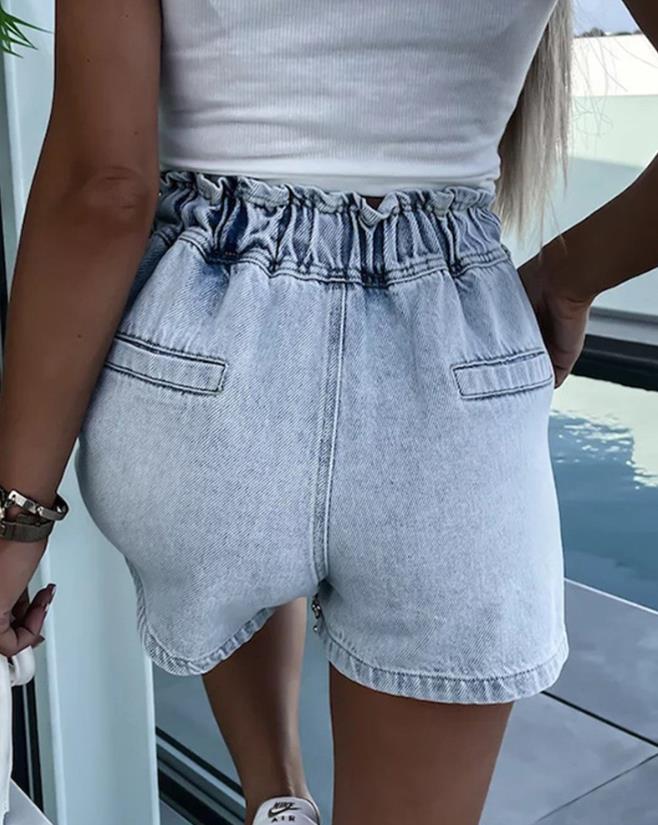 Casual chic women's shorts with dazzling rhinestones, great for summer fashion, parties, or night outs.