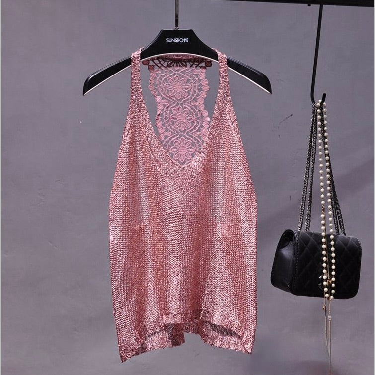 Elegant gold sequin top, a luxurious choice for women's dazzling party wear or special events.
