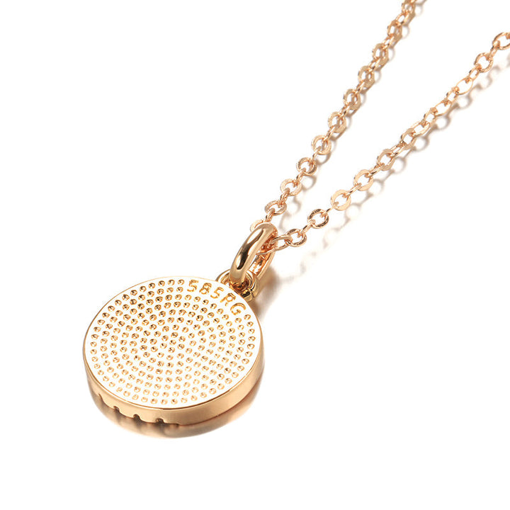 Stainless steel sparkling zircon dangle necklace, women's elegant hot charm jewelry, a stunning fashion accessory.