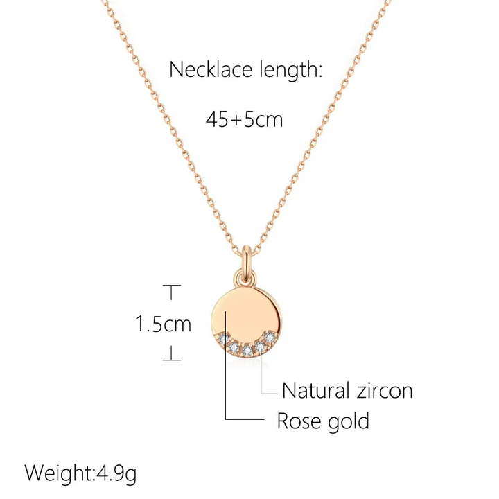 Luxurious sparkling zircon dangle necklace for women, elegant stainless steel charm jewelry, beautiful gift idea.