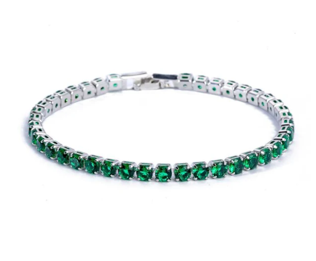 Elegant silver-toned zirconia tennis bracelet for women. Adjustable, brilliant sparkle. Hypoallergenic jewelry.