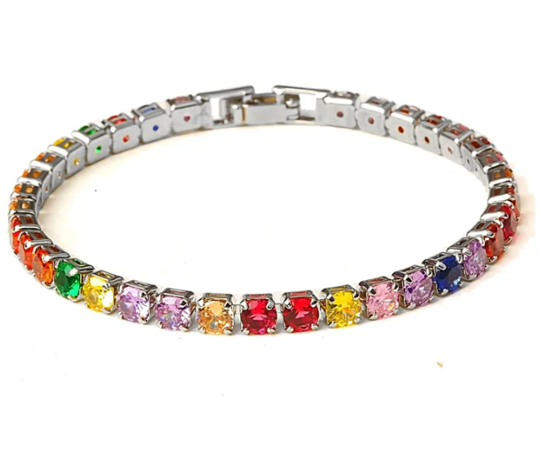 Women's elegant zirconia tennis bracelet. Adjustable for comfort, brilliant sparkle. A timeless jewelry gift.