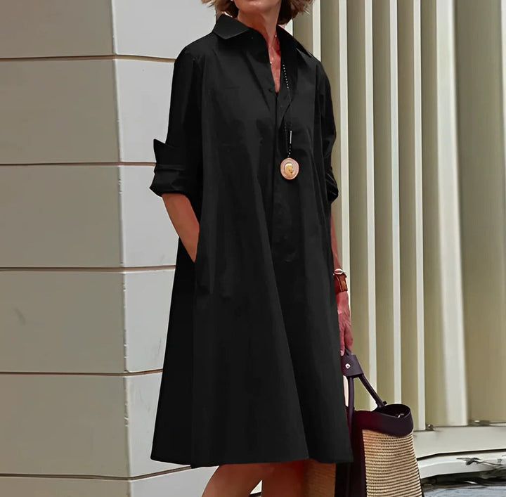 Stylish women's polo dress, combining sporty casual with elegant flair. Versatile short sleeve for summer & everyday.