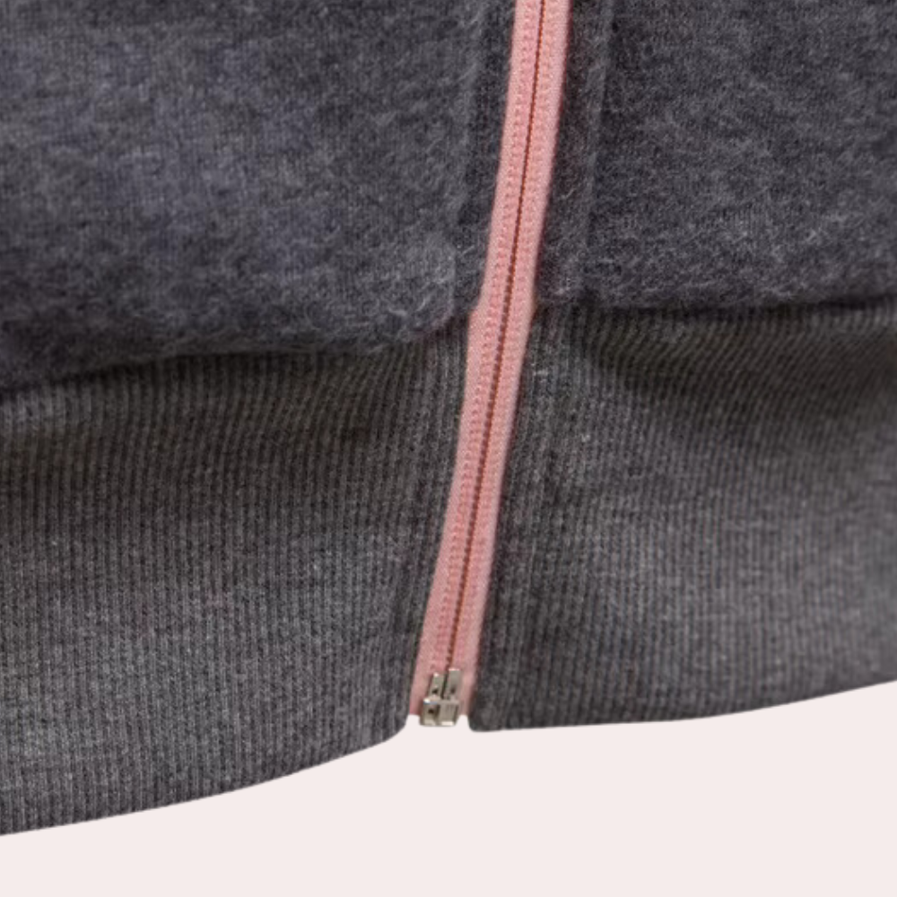 Women's outerwear: comfortable hooded full-zip sporty jacket for all seasons.