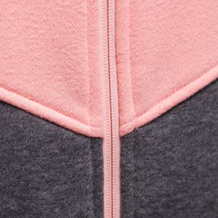 Stylish women's sporty jacket, full-zip design with a functional hood, highly versatile.