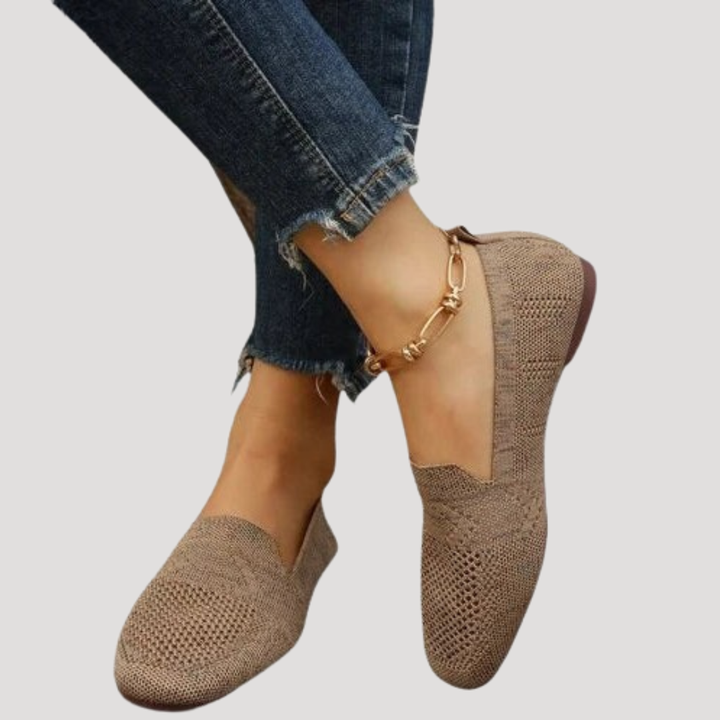 Stylish women's square toe ballet flats, breathable for summer & spring casual wear.