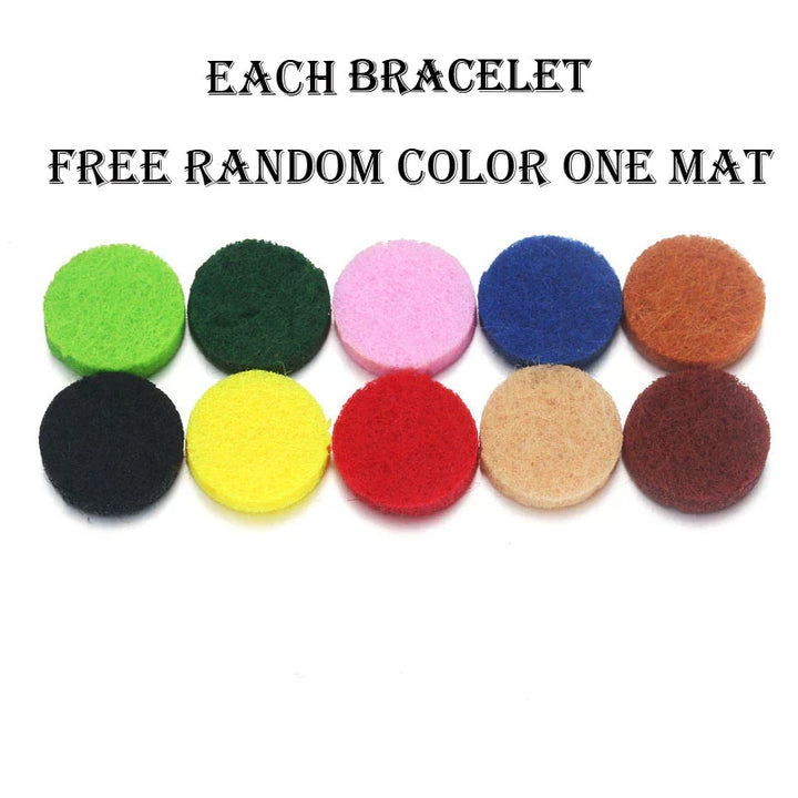 Adjustable women's essential oil diffuser bracelet, stainless steel, promoting calming & wellness.