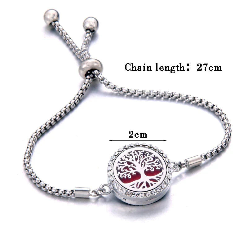 Personal care women's aromatherapy diffuser bracelet for essential oil stress relief and style.