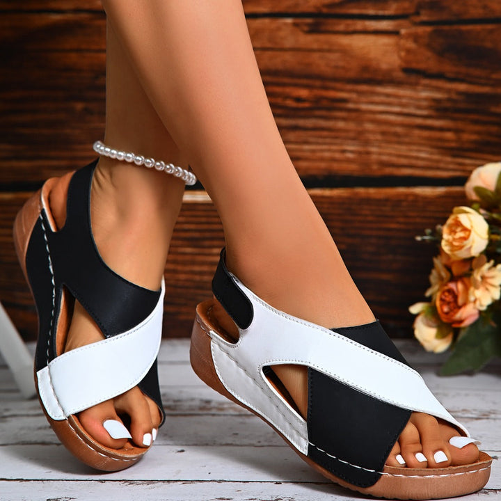 Elegant Stella women's wedge sandals, providing all-day comfort, arch support & stylish footwear.