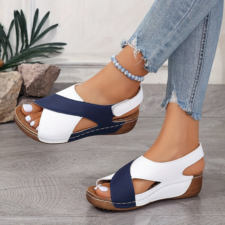 Women's Stella wedge sandals for pain relief, featuring arch support & comfortable design.