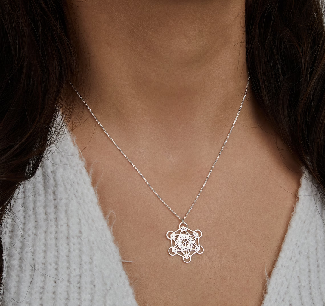 Exquisite Archangel Seal sterling silver necklace, a meaningful spiritual protection charm. Women's gift.