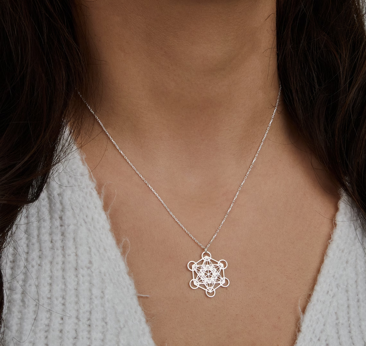 Exquisite Archangel Seal sterling silver necklace, a meaningful spiritual protection charm. Women's gift.