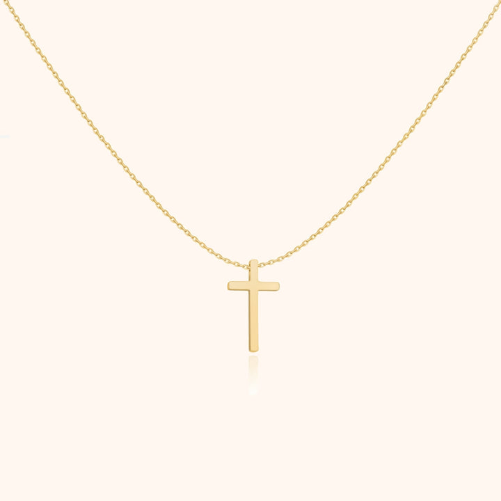Women's sterling silver cross pendant necklace, a classic spiritual jewelry piece with an adjustable chain.