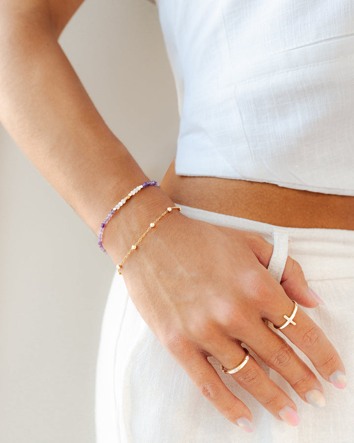 Stylish women's fashion ring with a cross detail, crafted from sterling silver.